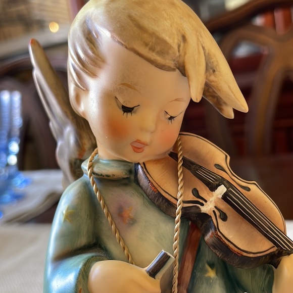 Vintage Hummel Goebel Ceramic Celesial Musician Playing Violin Figurine 7” - Picture 2 of 13